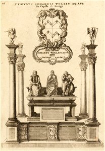 Wenceslas Hollar - Wolley (monument) (State 3). Free illustration for personal and commercial use.