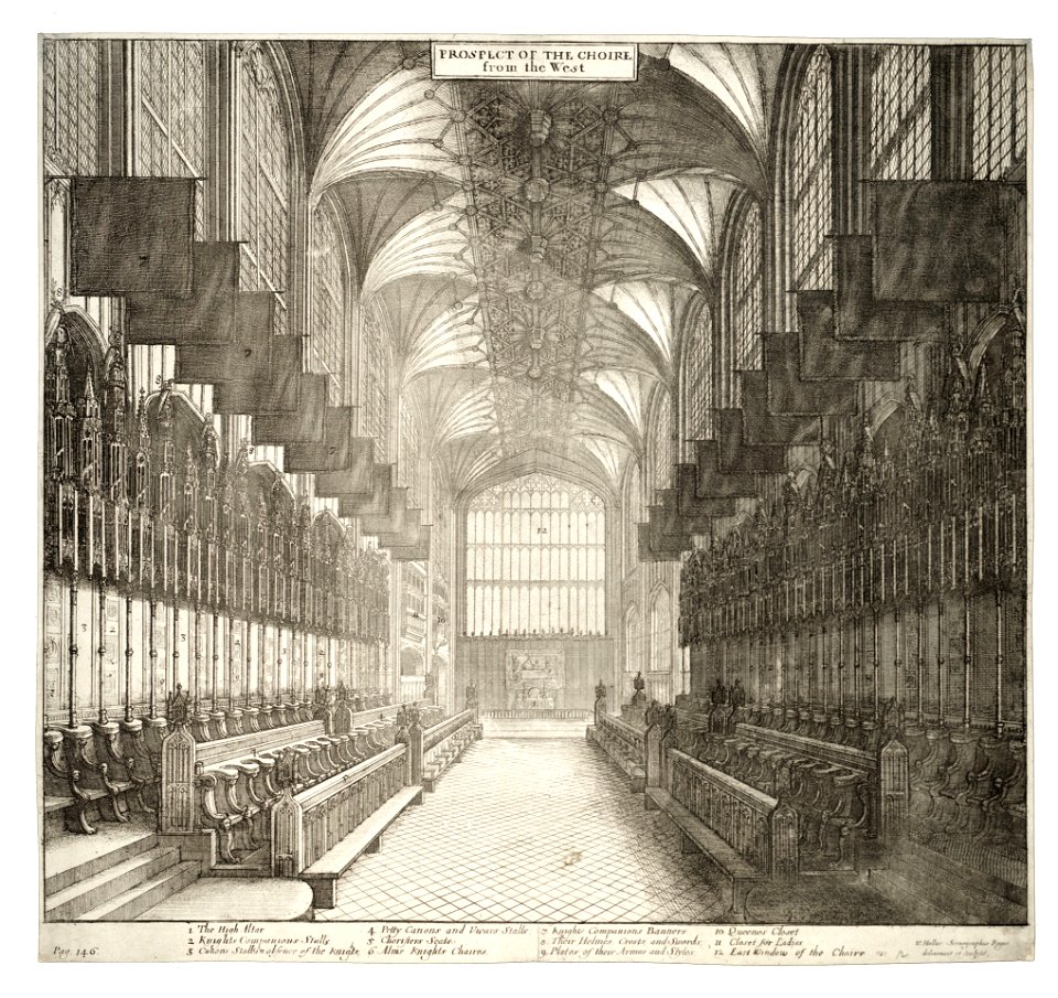 Wenceslas Hollar - Windsor. St George's Chapel. Choir (State 2)