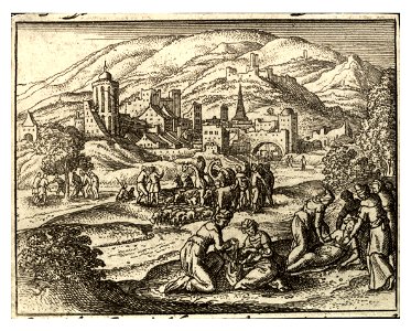 Wenceslas Hollar - The slaying of the Shechemites (State 2) 2. Free illustration for personal and commercial use.