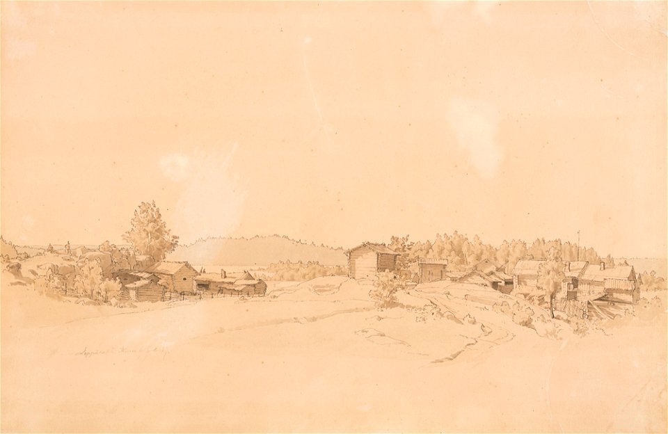 Werner Holmberg - Leppälahden talo Kurussa - A I 470-101 - Finnish National Gallery