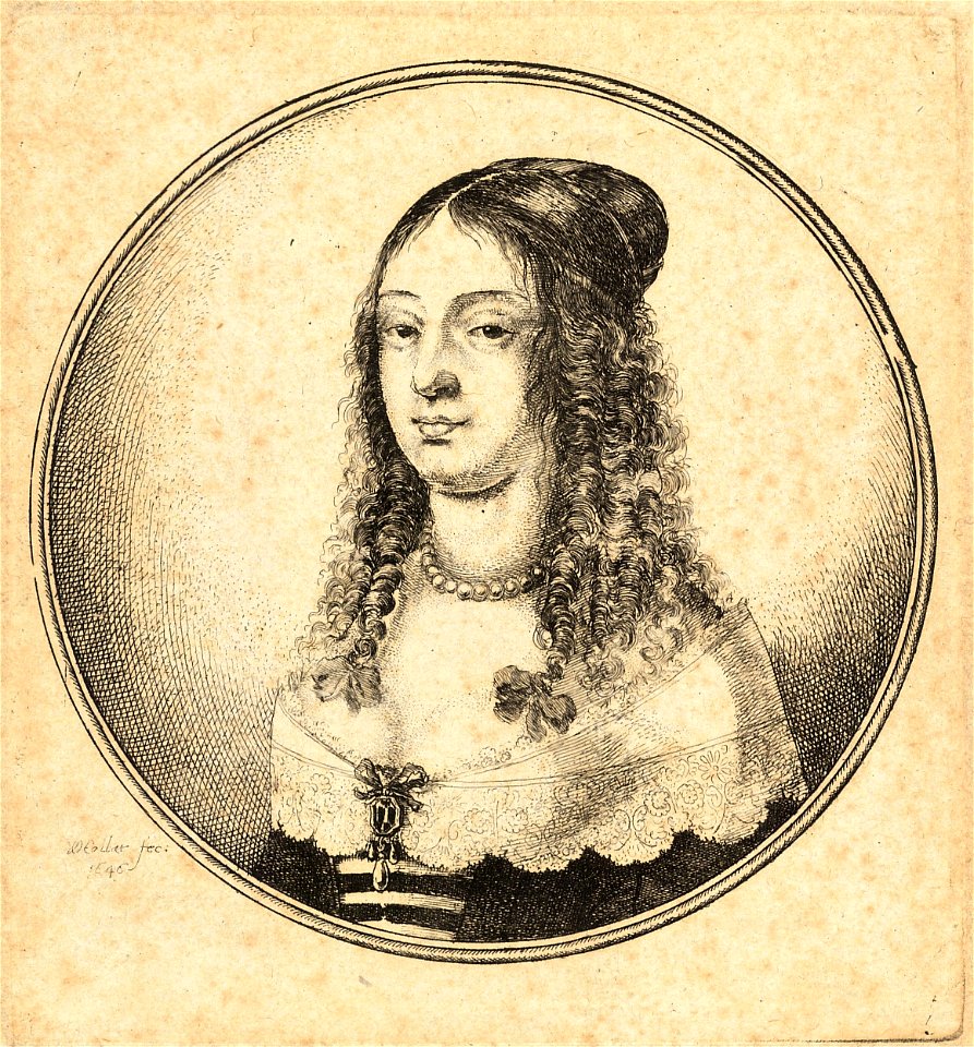 Wenceslas Hollar - Woman with hair parted in centre (State 1)