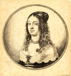 Wenceslas Hollar - Woman with hair parted in centre (State 1). Free illustration for personal and commercial use.