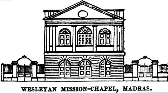 Wesleyan Chapel, Popham's Broadway, Madras (January 1848, p.1, V) - Copy -  Free Stock Illustrations