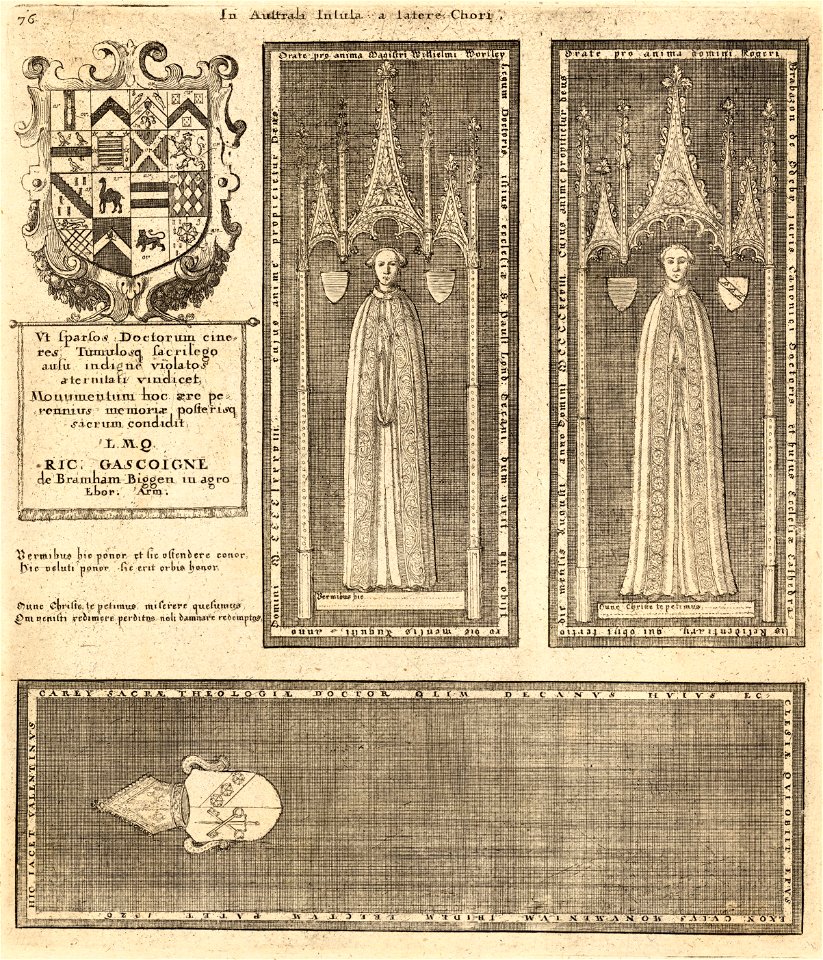 Wenceslas Hollar - Worsley. Brabazon. Carey (monument)