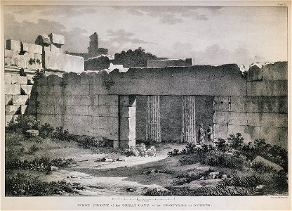West front of the Great Gate of the Propylea at Athens - Dodwell Edward - 1834