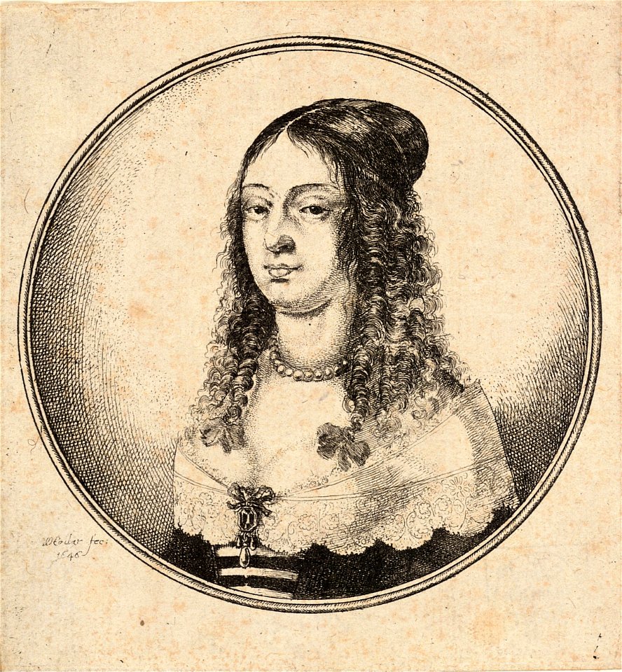 Wenceslas Hollar - Woman with hair parted in centre (State 2)