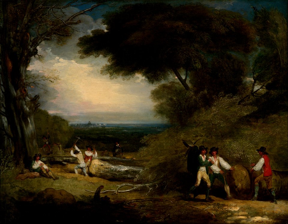 West, Benjamin - Woodcutters in Windsor Park - Google Art Project