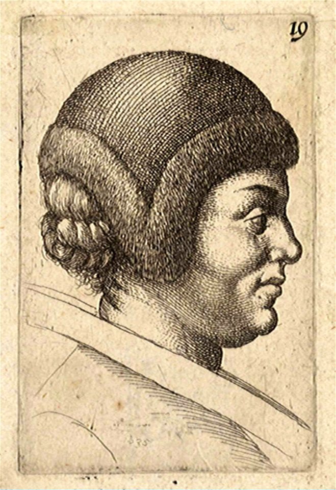 Wenceslas Hollar - Woman with a fur cap (State 3)