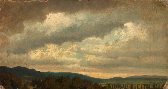 Werner Holmberg - Pilvinen taivas, harjoitelma - A I 471-52 - Finnish National Gallery