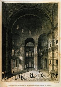 Western view of the Interior of St Sophia, looking towards the Entrance - Clarke Edward Daniel - 1816