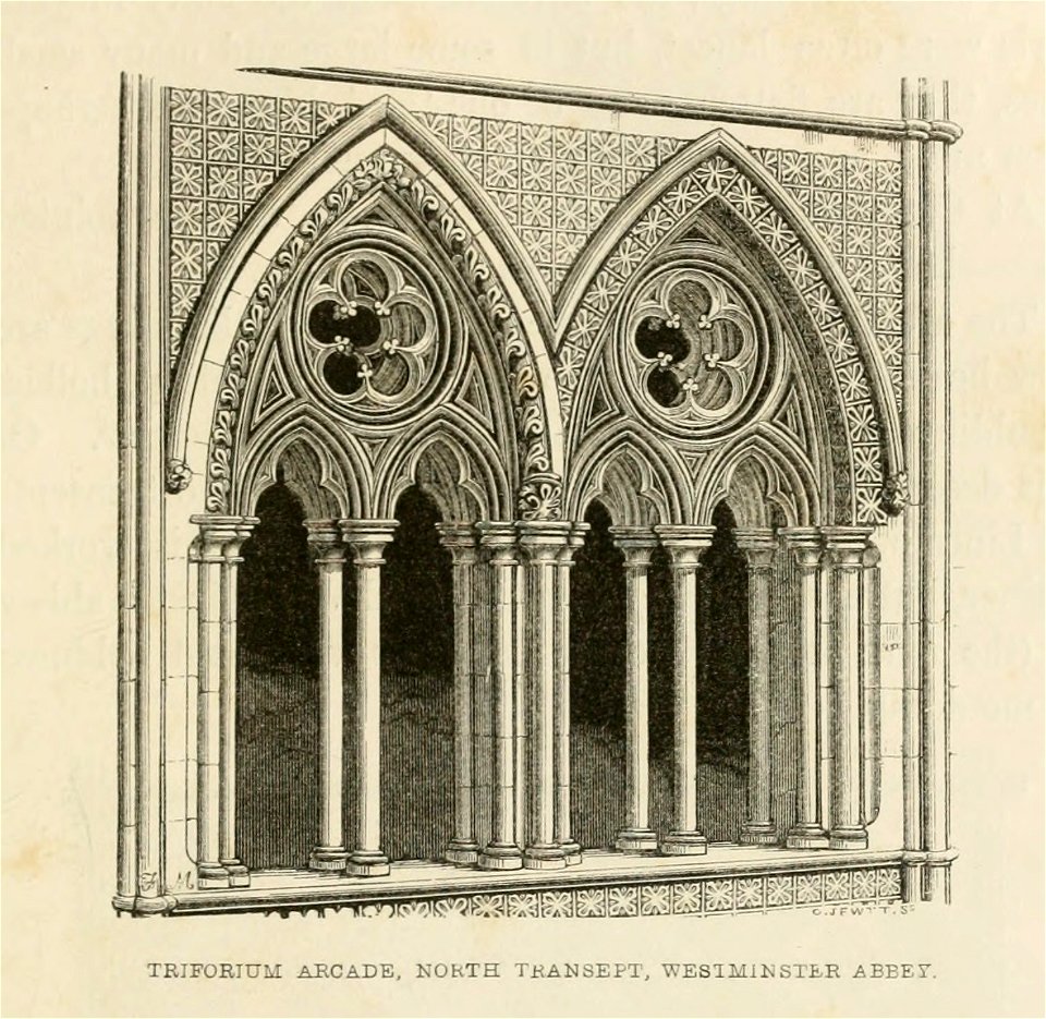 Westminster Abbey Triforium Arcade stylesofarchitec00rick 0173