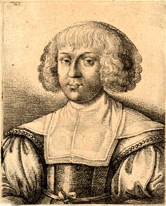Wenceslas Hollar - Young woman with bib (State 1)