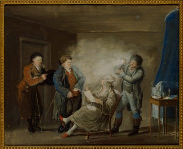 While the Wig is Being Powdered (Pehr Nordquist) - Nationalmuseum - 25377