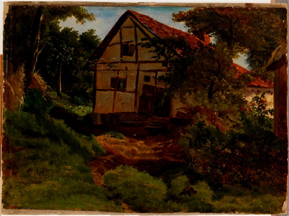 Werner Holmberg - Farmhouse in Germany, Study - A I 471-10 - Finnish National Gallery