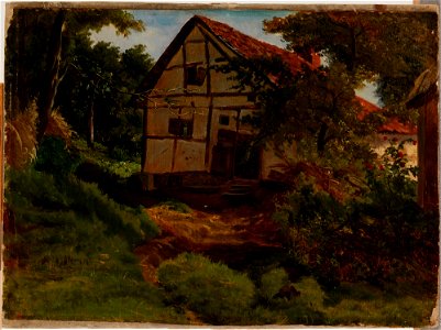 Werner Holmberg - Farmhouse in Germany, Study - A I 471-10 - Finnish National Gallery