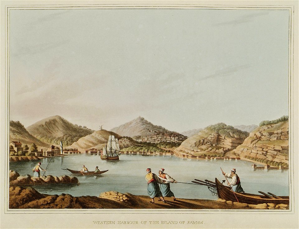 Western harbour of the island of Samos - Mayer Luigi - 1810