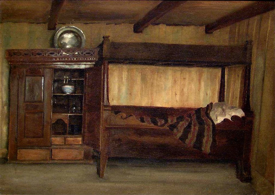 Gustav Wentzel - Mother's Bed - NG.M.02361 - National Museum of Art, Architecture and Design