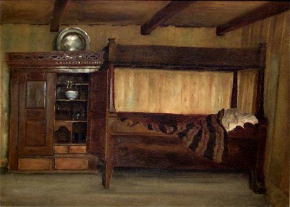 Gustav Wentzel - Mother's Bed - NG.M.02361 - National Museum of Art, Architecture and Design