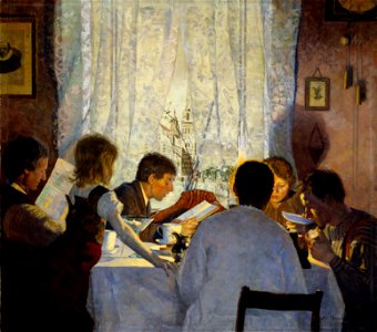 Gustav Wentzel - Breakfast II. The Artist's Family - Google Art Project