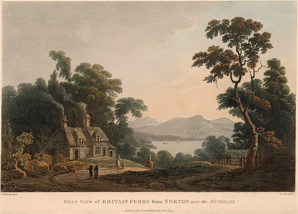 West view of Britain Ferry from Norton near the Mumbles