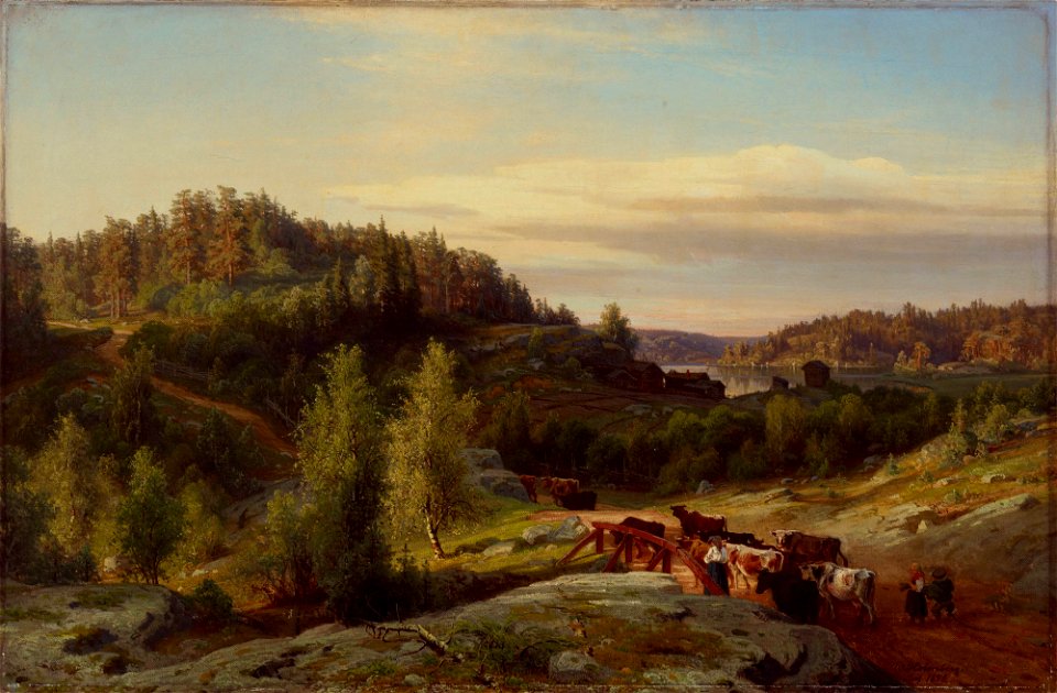 Werner Holmberg Landscape From Kuru In Evening Light A I 92