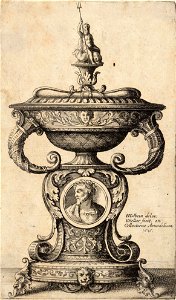 Wenceslas Hollar - Two-handled cup. Free illustration for personal and commercial use.