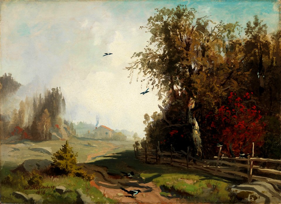 Werner Holmberg - Syysaamu Hakadalissa (Syysaamu Ringerikessä) - A II 789 - Finnish National Gallery