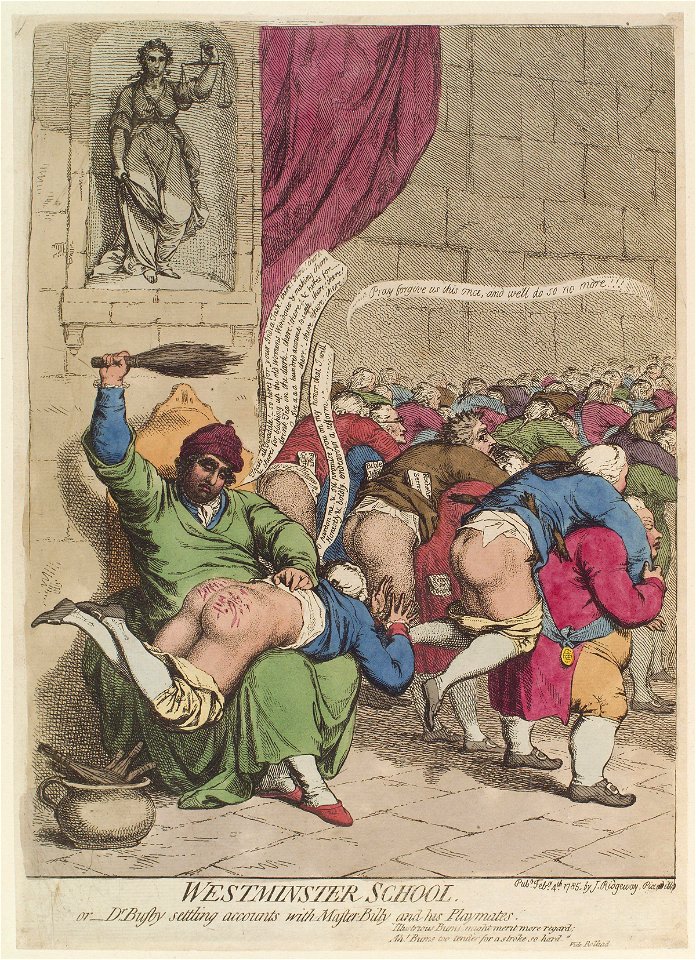 Westminster school. or - Dr Busby settling accounts with Master-Billy and his playmates by James Gillray