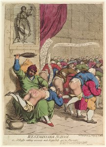 Westminster school. or - Dr Busby settling accounts with Master-Billy and his playmates by James Gillray