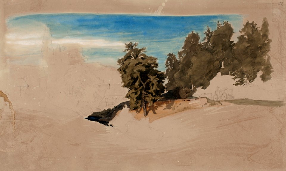 Werner Holmberg - Landscape, Unfinished - A I 470-30 - Finnish National Gallery