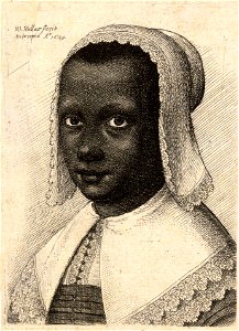 Wenceslas Hollar - Young Negress. Free illustration for personal and commercial use.