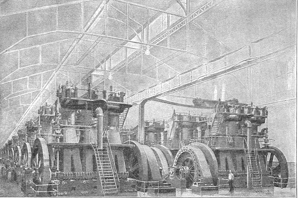 Westinghouse gas engine generating station (Rankin Kennedy, Electrical Installations, Vol III, 1903)