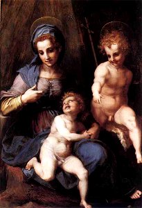 Wga andrea del Sarto madonna and child with the young st john. Free illustration for personal and commercial use.