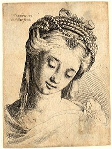Wenceslas Hollar - Young woman, after Mazulino