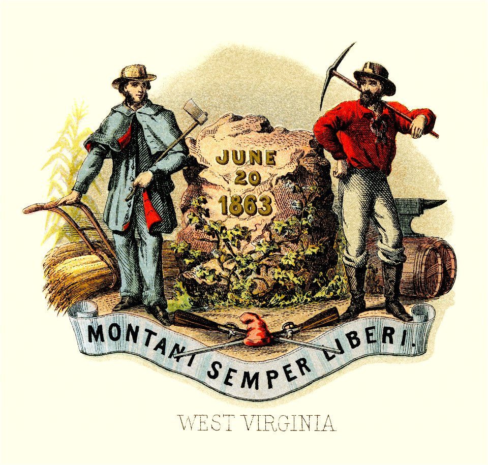 West Virginia state coat of arms (1876, restored TIF)
