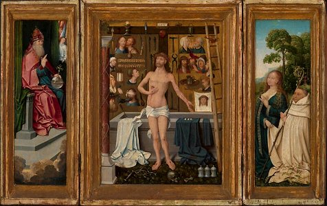 Goswin van der Weyden - Triptych of Antonius Tsgrooten. Free illustration for personal and commercial use.