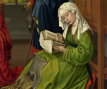 The Magdalen Reading - Rogier van der Weyden (cropped) 2 (cropped). Free illustration for personal and commercial use.