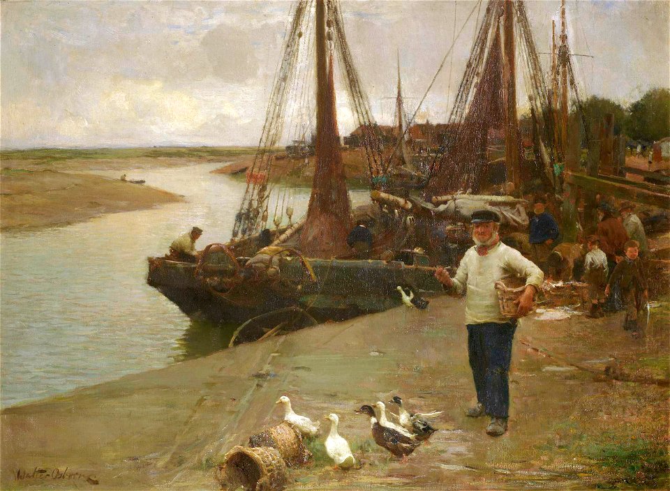 When the boats come in, by Walter Frederick Osborne