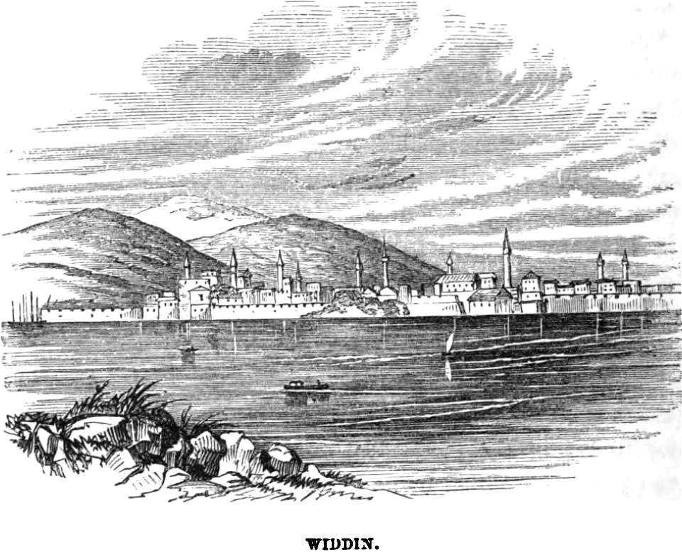 Widdin. Edmund Spencer. Turkey, Russia, the Black Sea, and Circassia.P.82. Free illustration for personal and commercial use.