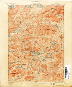 West Canada Lakes New York USGS topo map 1898. Free illustration for personal and commercial use.