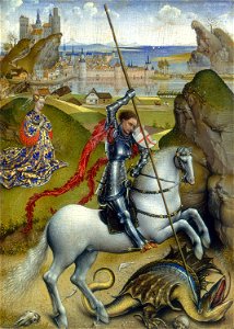 Saint George and the Dragon Rogier. Free illustration for personal and commercial use.