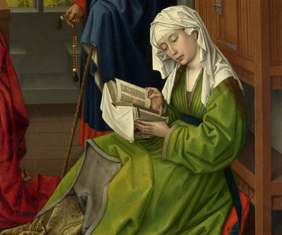 The Magdalen Reading - Rogier van der Weyden (cropped) . Free illustration for personal and commercial use.