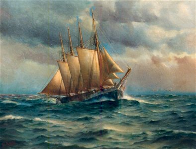West Coast Lumber Schooner by William Edgar 3817 1000 dpi-unframed