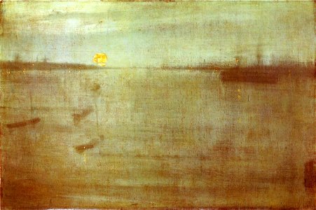 Whistler Nocturne Blue and Gold - Southampton Water 1872. Free illustration for personal and commercial use.