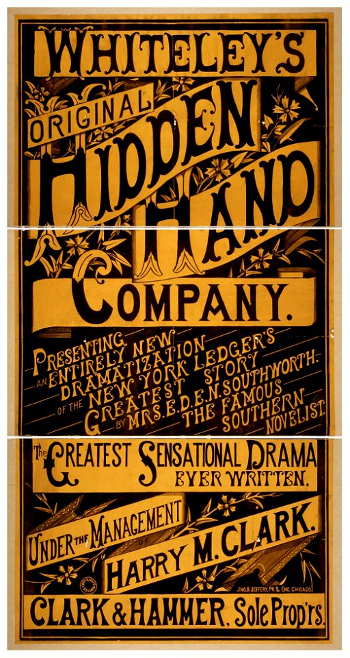 Whiteley's Original Hidden Hand Company presenting an entirely new dramatization of the New York Ledger's greatest story by Mrs. E.D.E.N. Southworth, the famous Southern novelist - the LCCN2014637385