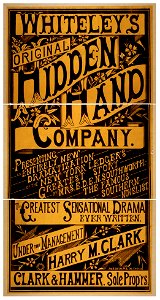 Whiteley's Original Hidden Hand Company presenting an entirely new dramatization of the New York Ledger's greatest story by Mrs. E.D.E.N. Southworth, the famous Southern novelist - the LCCN2014637385