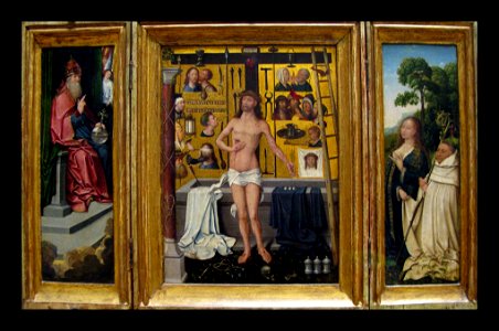 Goswin van der Weyden - Triptych of Abbot Antonius Tsgrooten - WGA25569. Free illustration for personal and commercial use.