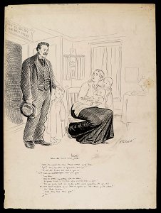 Where the Union man's family suffers, May 16, 1905 (NBY 1532). Free illustration for personal and commercial use.