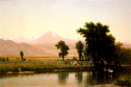 Crossing the River Platte by Worthington Whittredge, 1871. Free illustration for personal and commercial use.
