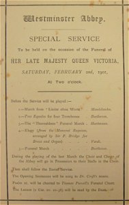 Westminster Abbey 1901 Queen Victoria funeral service